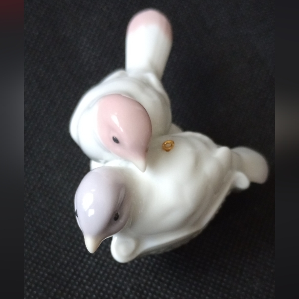 Lladro Porcelain 1992 Vintage Lovebirds Christmas Ornament Figurine